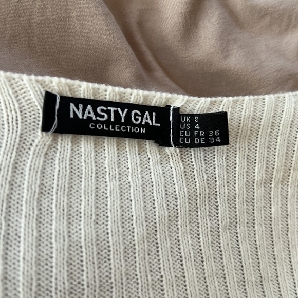 Cream tie crop top - Picture 2 of 2